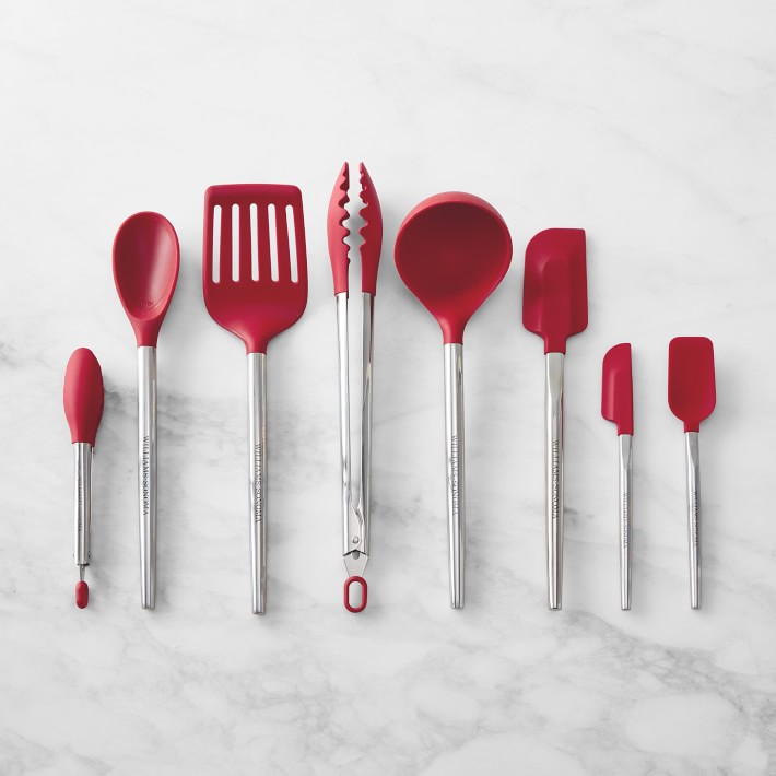 Stainless-Steel Silicone Utensils, Set of 8