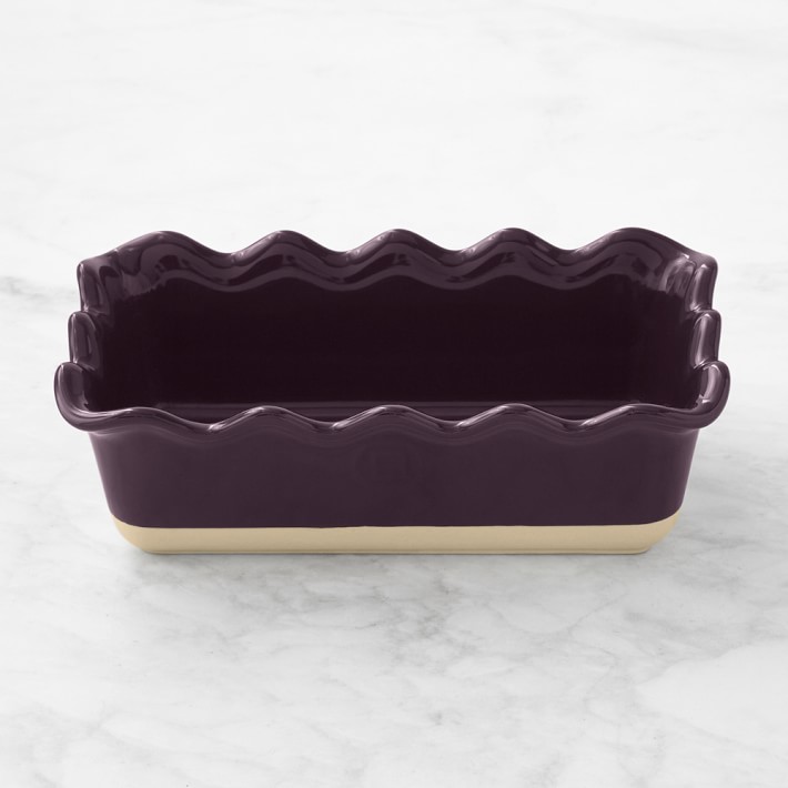 Emile Henry French Ceramic Ruffled Loaf Pan
