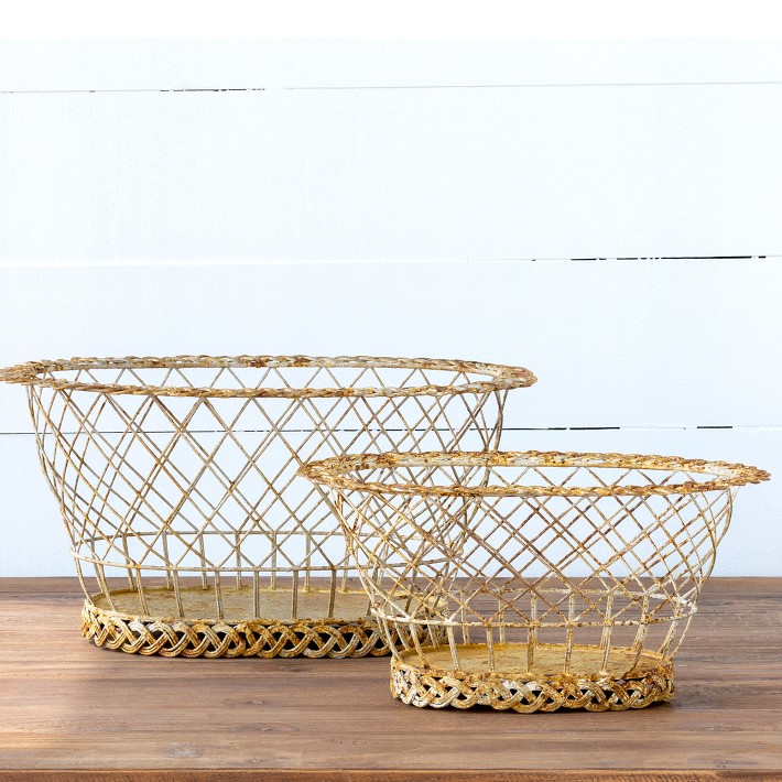 Braided Wire European Baskets