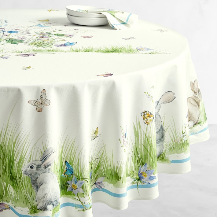 Floral Meadow Round Tablecloth