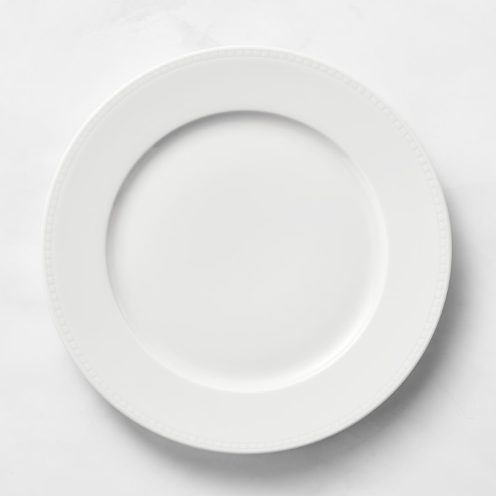 Apilco Beaded Hemstitch Porcelain Dinner Plates