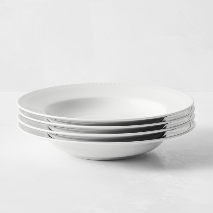 Apilco Beaded Hemstitch Porcelain Soup Plates