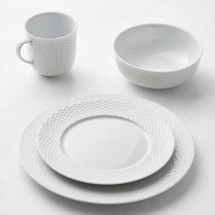 Pillivuyt Basketweave Porcelain Dinnerware Sets