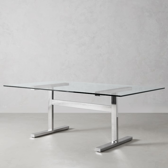 Mercer Rectangular Dining Table & Grey Dining Chairs