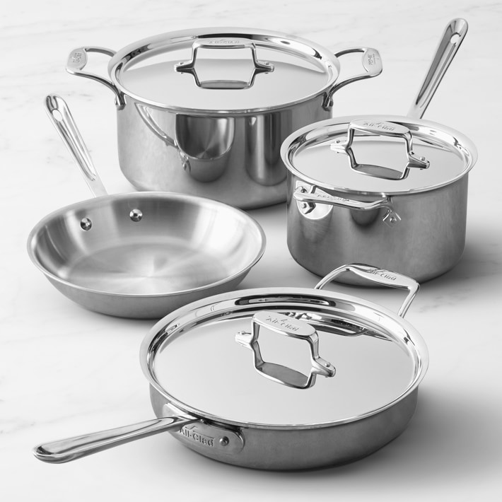 All-Clad d5 Stainless-Steel 7-Piece Cookware Set