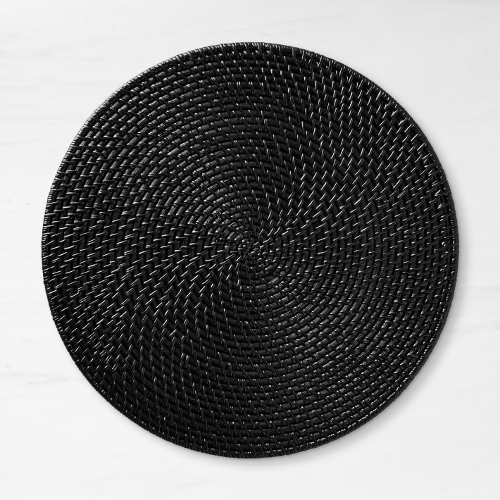 Black Woven Hapao Round Placemat