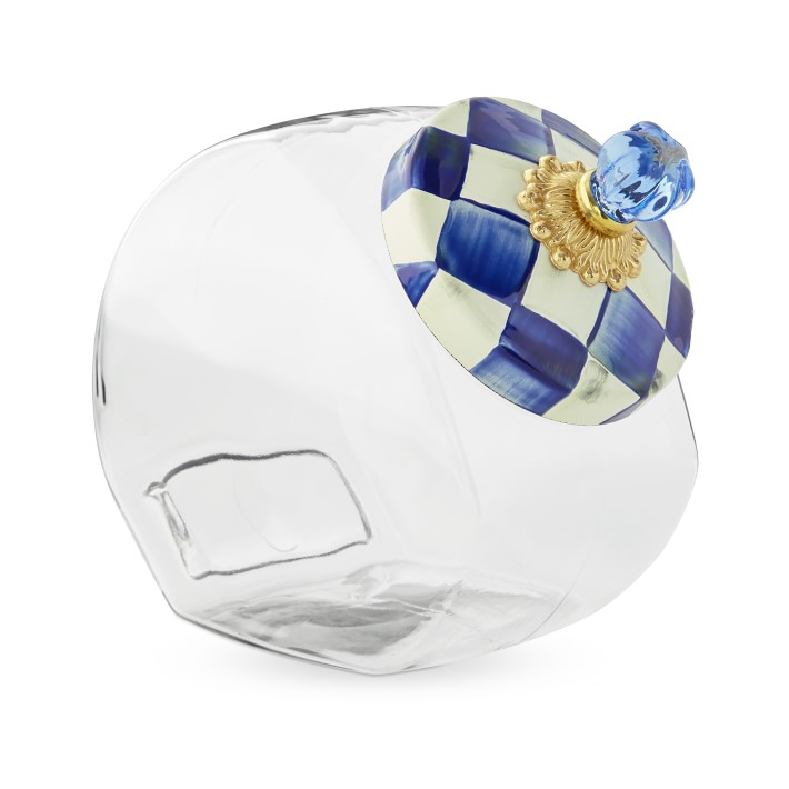 MacKenzie-Childs Royal Check Cookie Jar