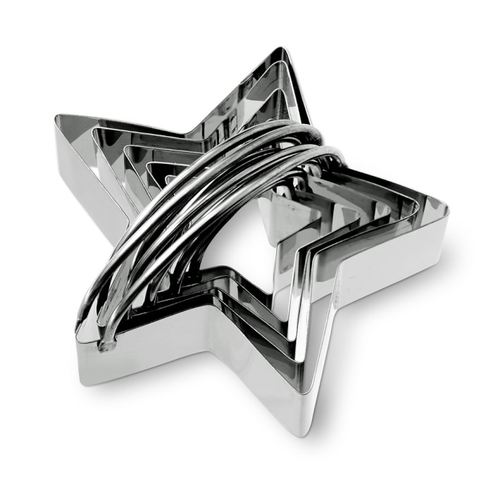 Stainless-Steel Star Biscuit 5-Piece Cookie Cutter Set