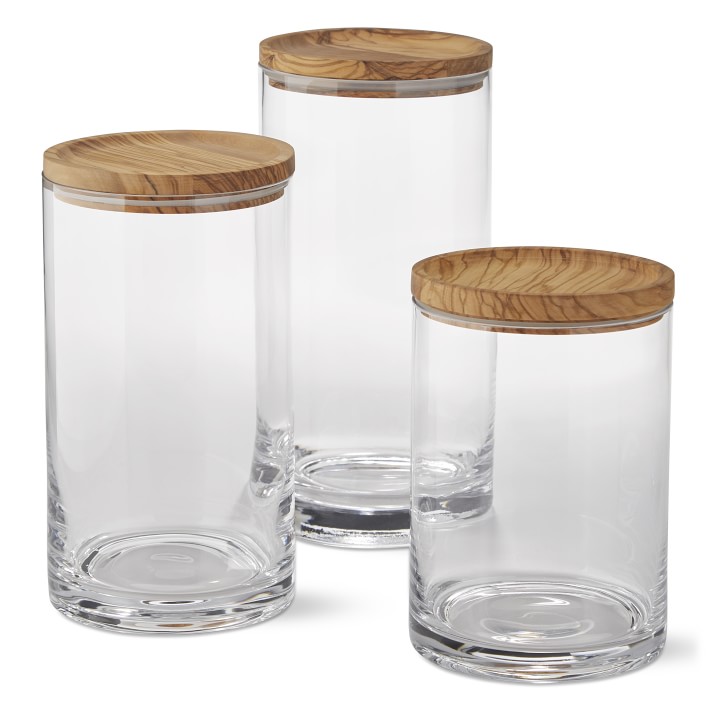 Olivewood & Glass Canister