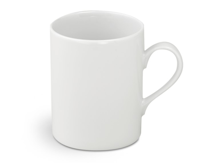 Brasserie All-White Porcelain Mugs
