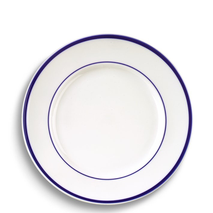 Brasserie Blue-Banded Porcelain Salad Plates