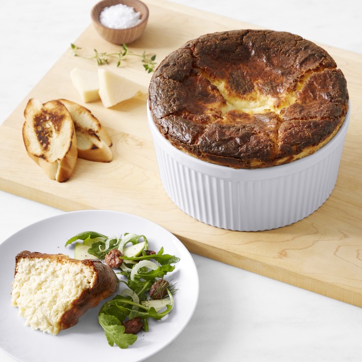 Fresh Cheese Souffle in Glass Ramekin, Serves 12