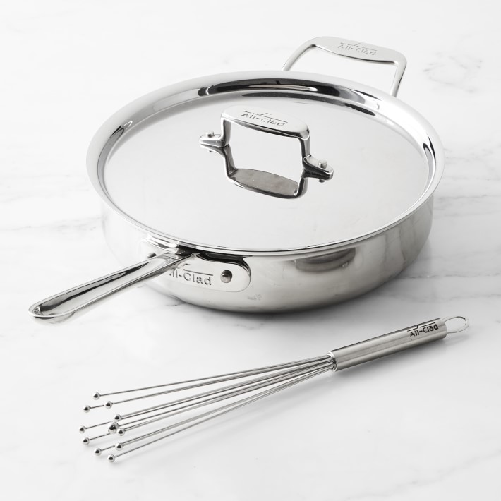 All-Clad d5 Stainless-Steel Saute Pan and Ball Whisk Set, 3-Qt.
