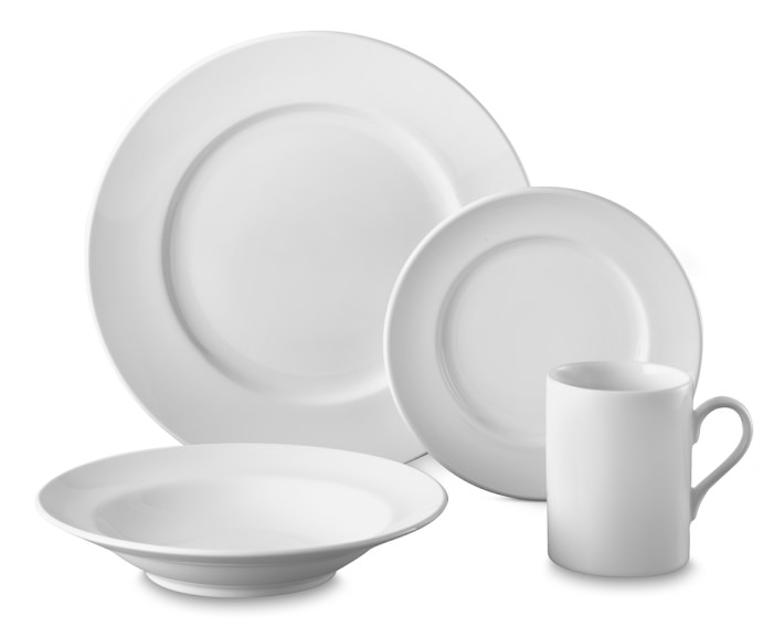 Brasserie All-White Porcelain Dinnerware Collection