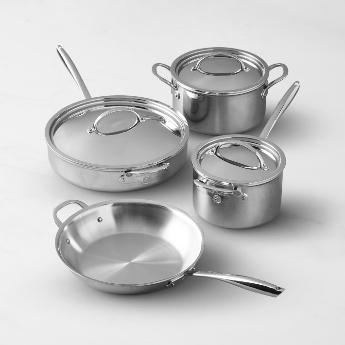 Signature Thermo-Clad Stainless-Steel 7-Piece Cookware Set
