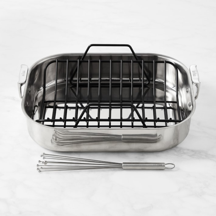 All-Clad Stainless-Steel Roaster with Ball Whisk