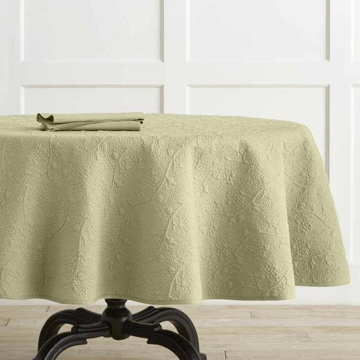 Vine Floral Boutis Round Tablecloth