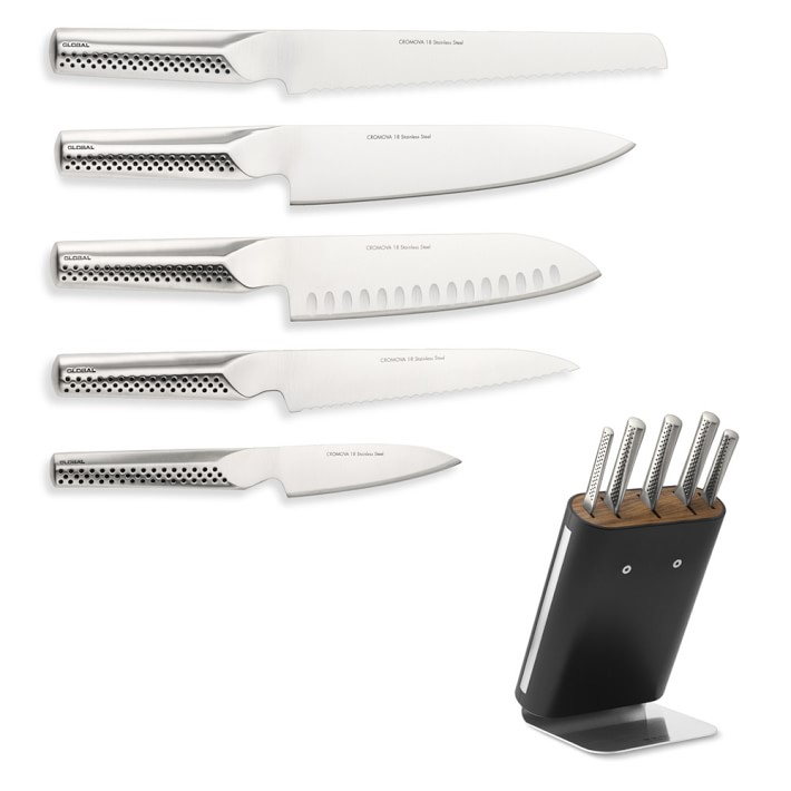Global Ukon Block Knives, Set of 6