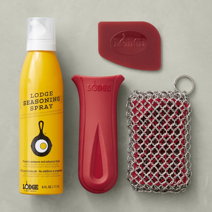 Lodge Cast Iron Care Kit with Chainmail Scrubbing Pad