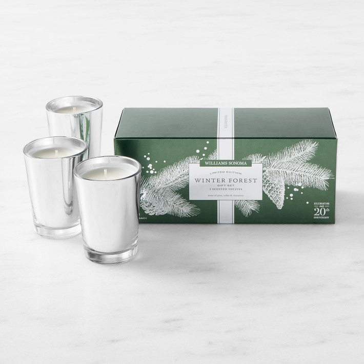 Winter Forest 20th Anniversary Votive, Set of 3