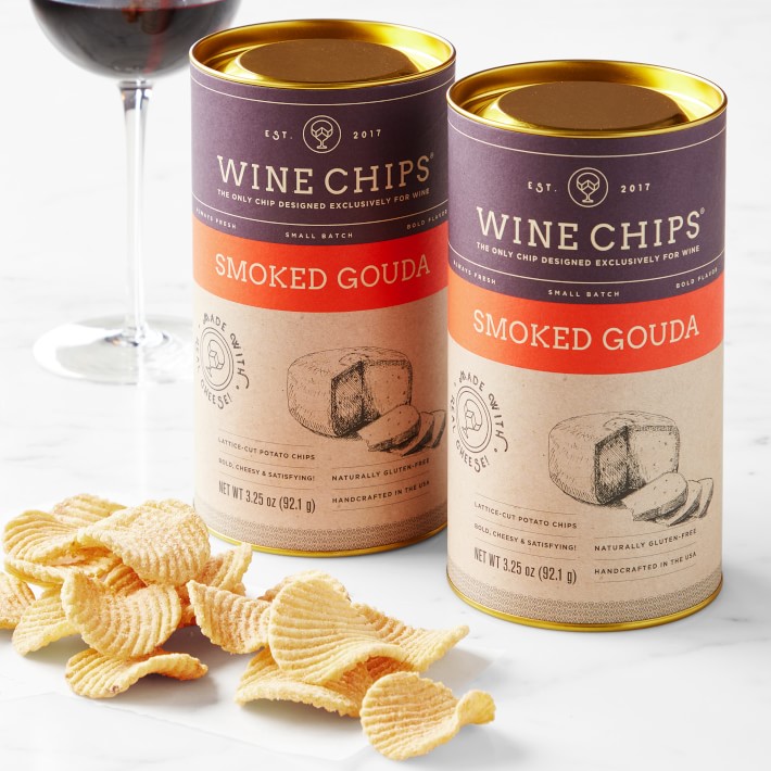 Wine Chips Smoked Gouda, Set of 2