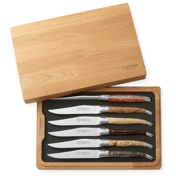 Laguiole en Aubrac Mixed Wood Steak Knives, Set of 6