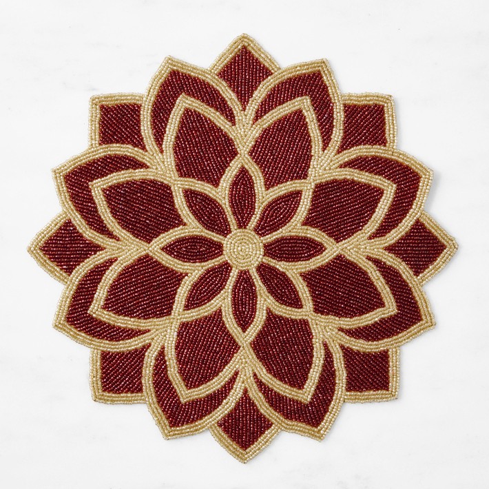 Beaded Flower Placemat
