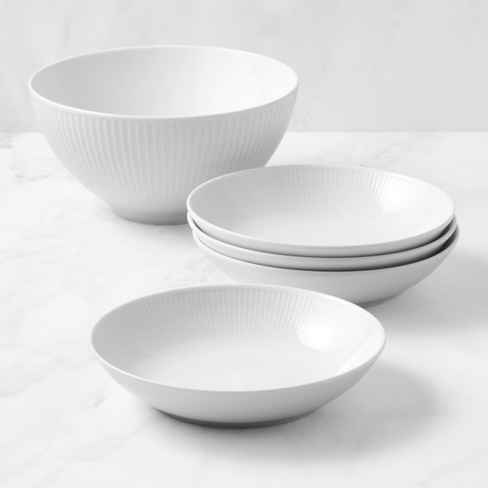 Pillivuyt Plisse Porcelain Pasta Set