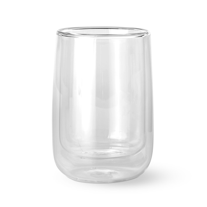 Double-Wall Glass Short Coffee Tumblers, Set of 4