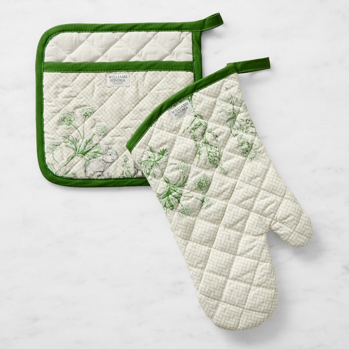 Garden Lattice Oven Mitt & Potholder Set