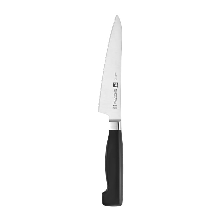 Zwilling Four Star Serrated Prep Knife, 5 1\u002F2"