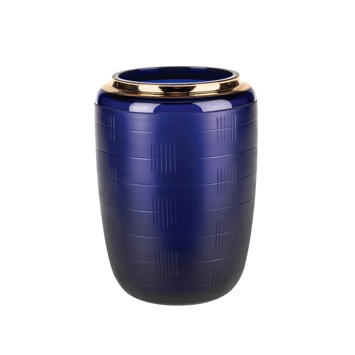 Vista Alegre Jet Blue Case with Crystal Vase