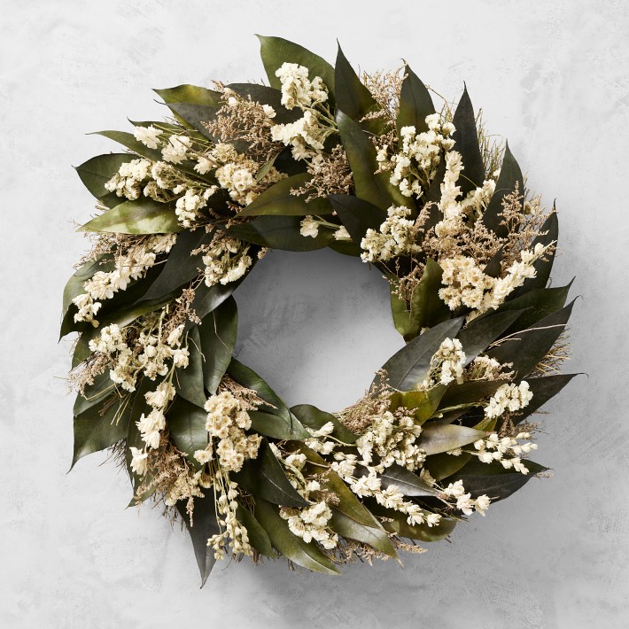 White Tea Live Wreath, 20"