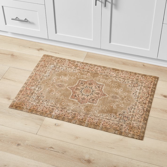 Faux Knotted Rug Comfort Mat, Blush