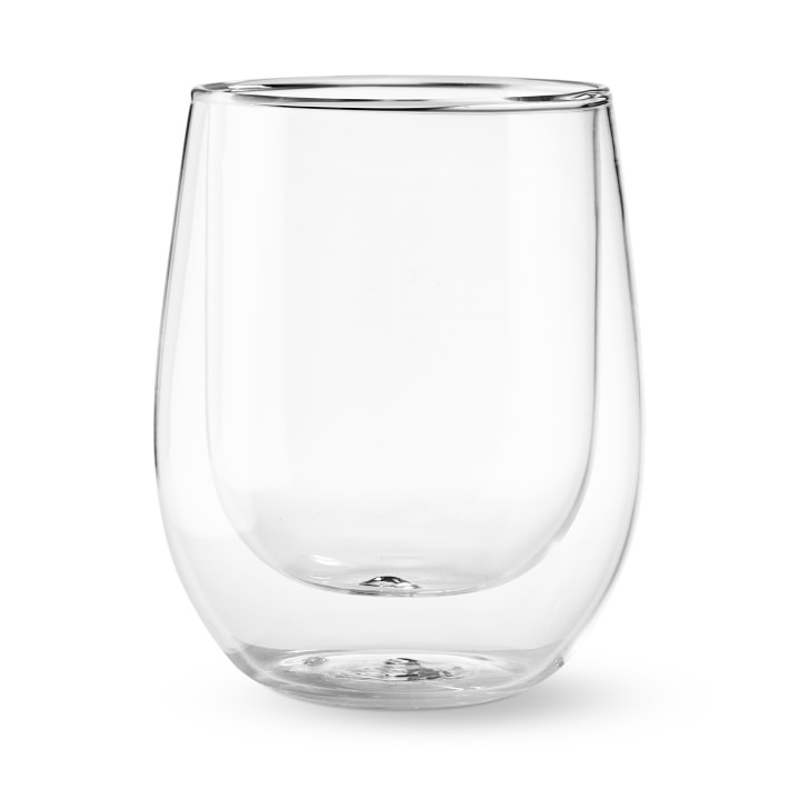 Double-Wall Stemless Wine Glasses