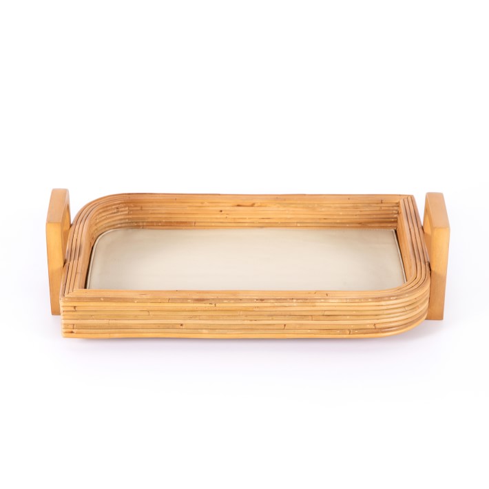Iris Honey Rattan Serving Tray