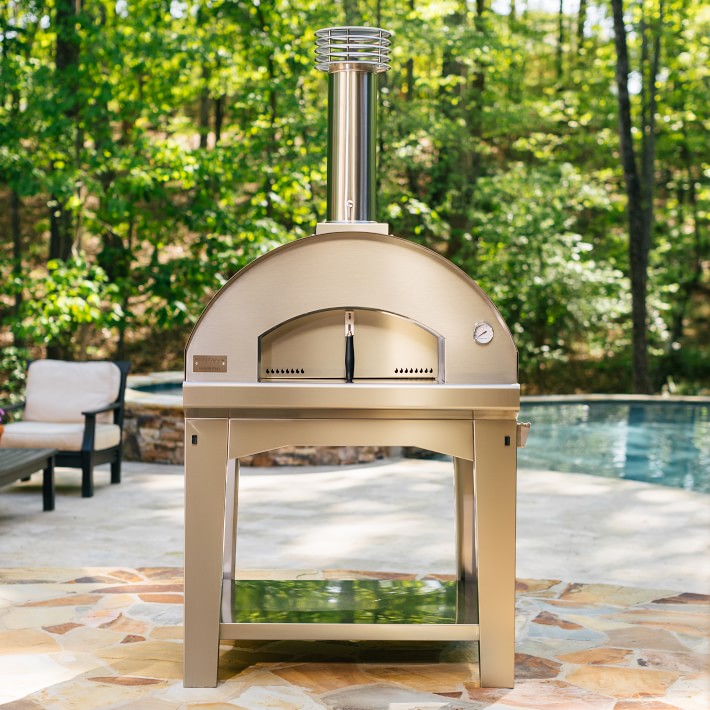 Fontana Forni Mangiafuoco Wood Fired Pizza Oven and Cart