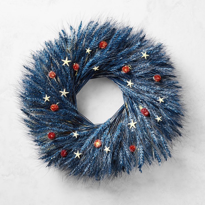 Red, White & Blue Star Live Wreath