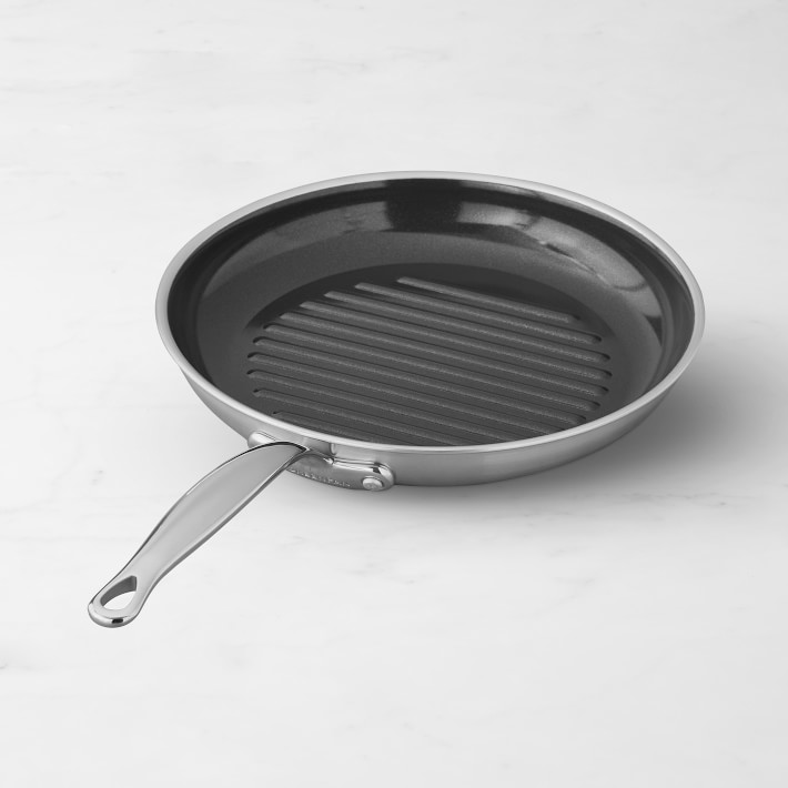 GreenPan Premiere Stainless-Steel Ceramic Nonstick Round Grill Pan