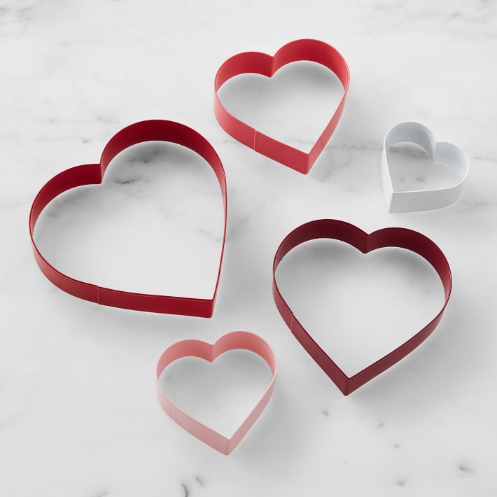 Valentines Color Heart Cutters Ring, Set of 5