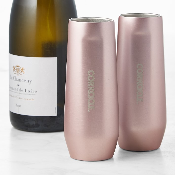 Corkcicle Stemless Champagne Flute, Set of 2