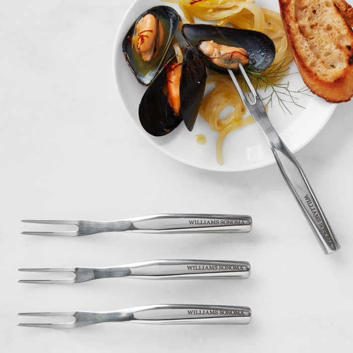 Stainless-Steel Seafood Forks, Set of 4