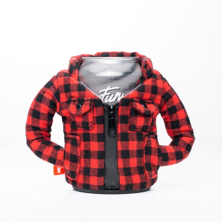 Puffin Flannel Can Cooler