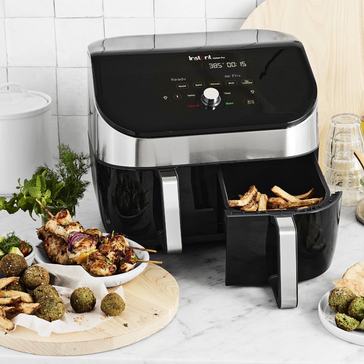 Instant Vortex Plus Dual ClearCook Stainless-Steel Air Fryer, 8-Qt.