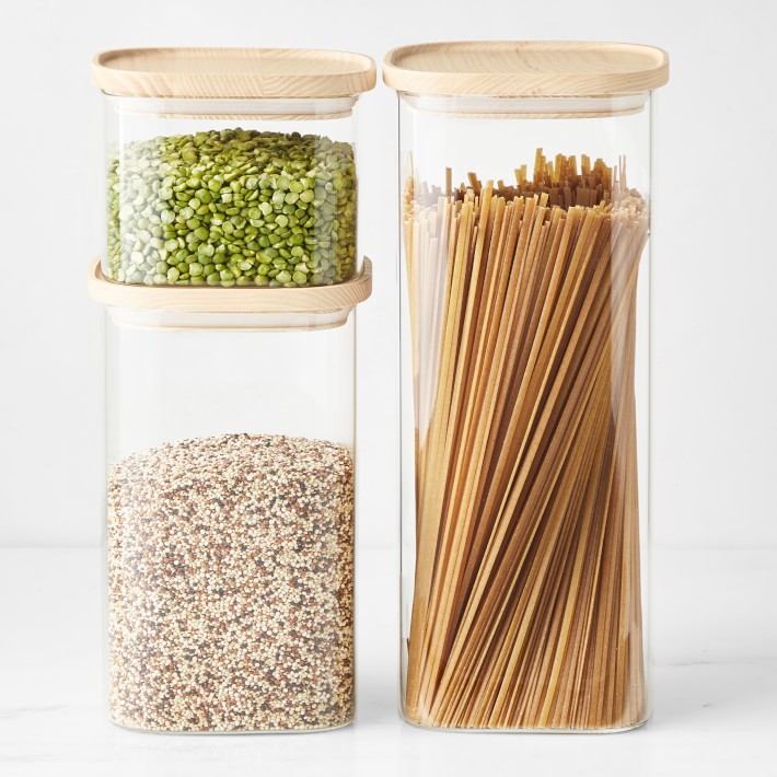 Hold Everything Stacking Glass Square Canisters