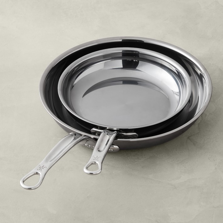 Hestan NanoBond Stainless-Steel Skillet Fry Pan, Set of 2