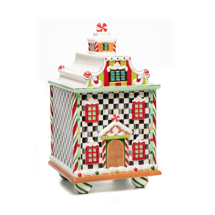Mackenzie Childs Candy Cottage Canister, Estate