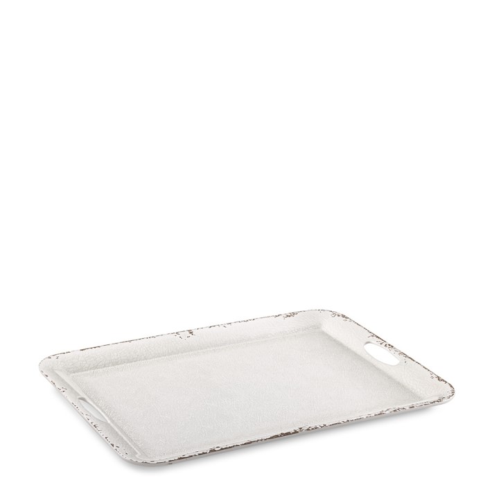 Rustic Outdoor Melamine Tray with Handles