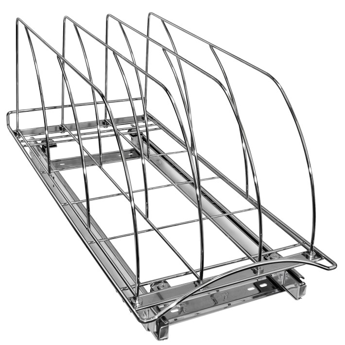 Lynk Slide Out Cutting Board & Bakeware Cabinet Organizer