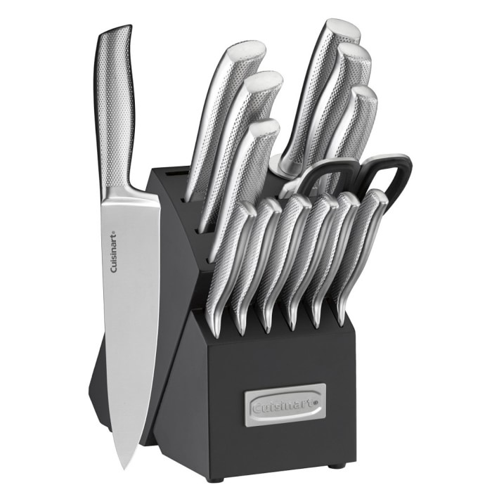 Cuisinart German Stainless Steel Hollow Handle Knife Block, Set of 15